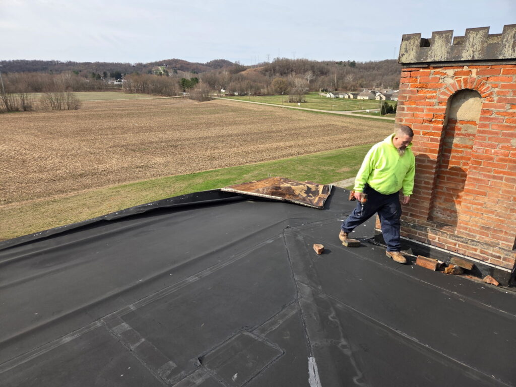 Wind damage at Prospect Place, March 2026