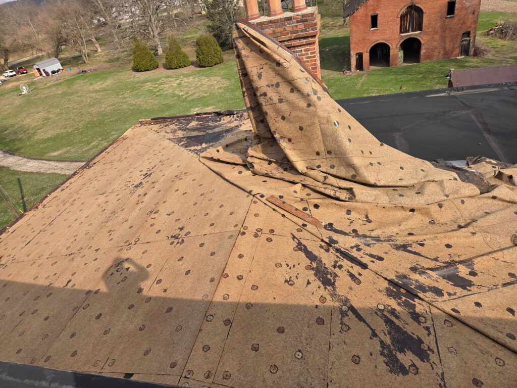 Wind damage at Prospect Place, March 2026