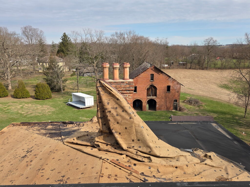 Wind damage at Prospect Place, March 2026
